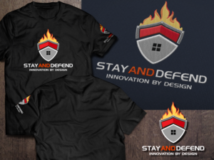 Stay and Defend - Fire Resistant Modular Homes - Global | T-shirt Design by 99.degree