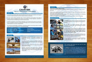 Company profile introduction for Camtek Surveillance Products Pty Ltd | Flyer-Design von Artcher