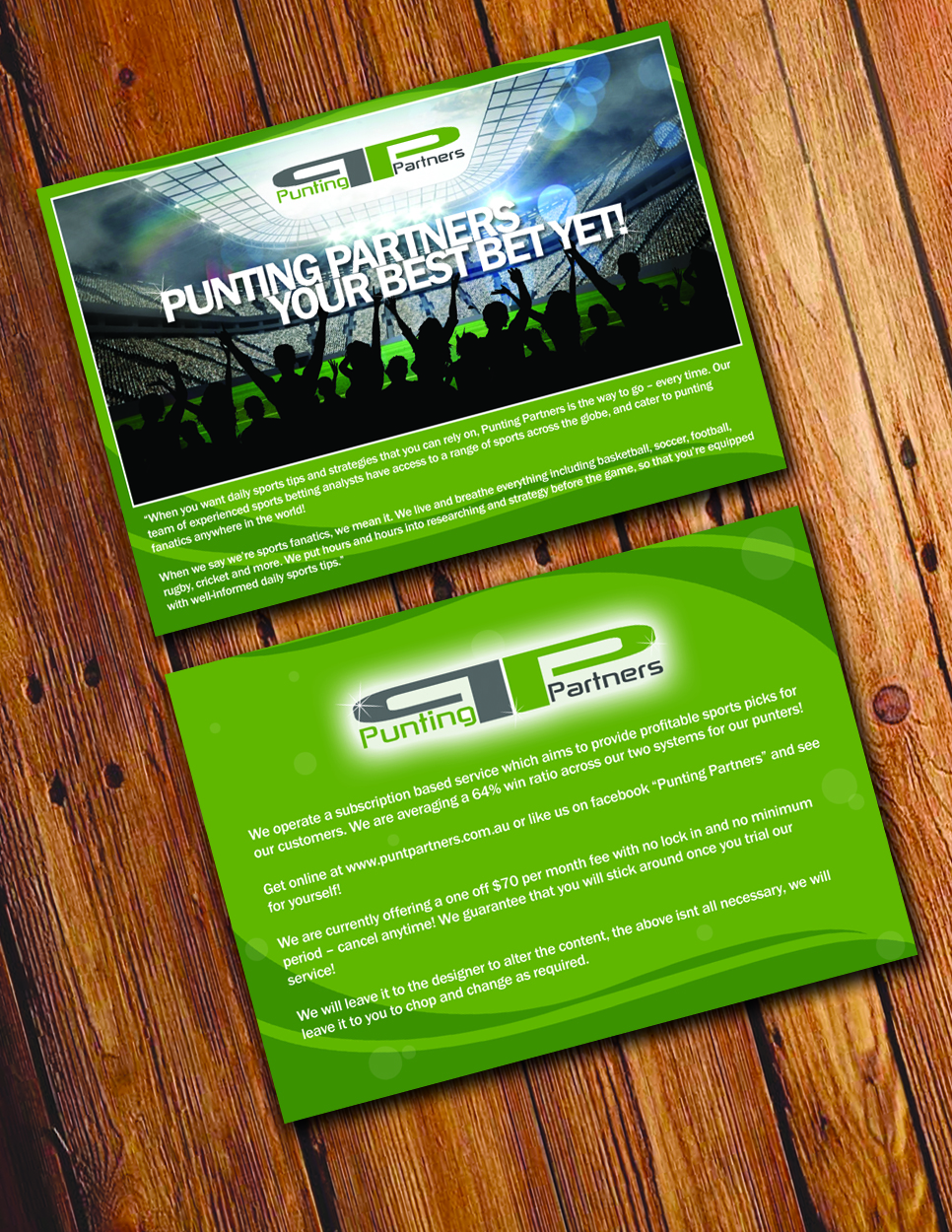 Flyer Design by shakar for Punting Partners | Design #9452568