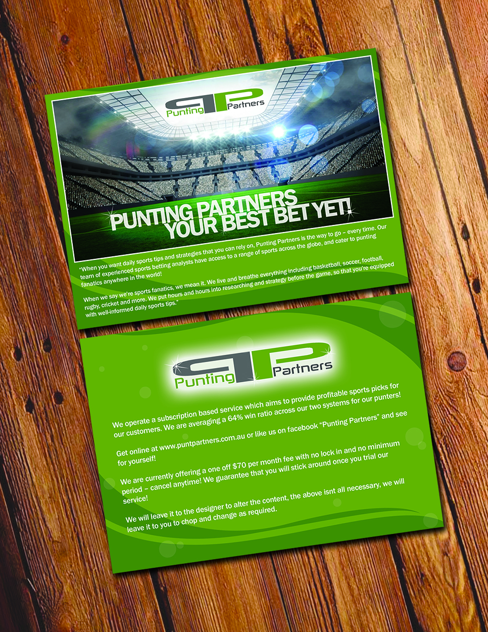 Design de Flyer par shakar pour Punting Partners | Design #9452571