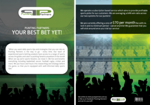 Design de Flyer par roopaljain pour Punting Partners | Design : #9484377