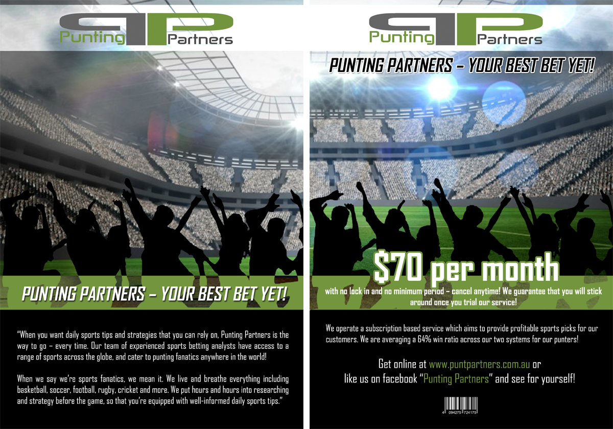 Diseño de Flyer por roopaljain para Punting Partners | Diseño #9484378