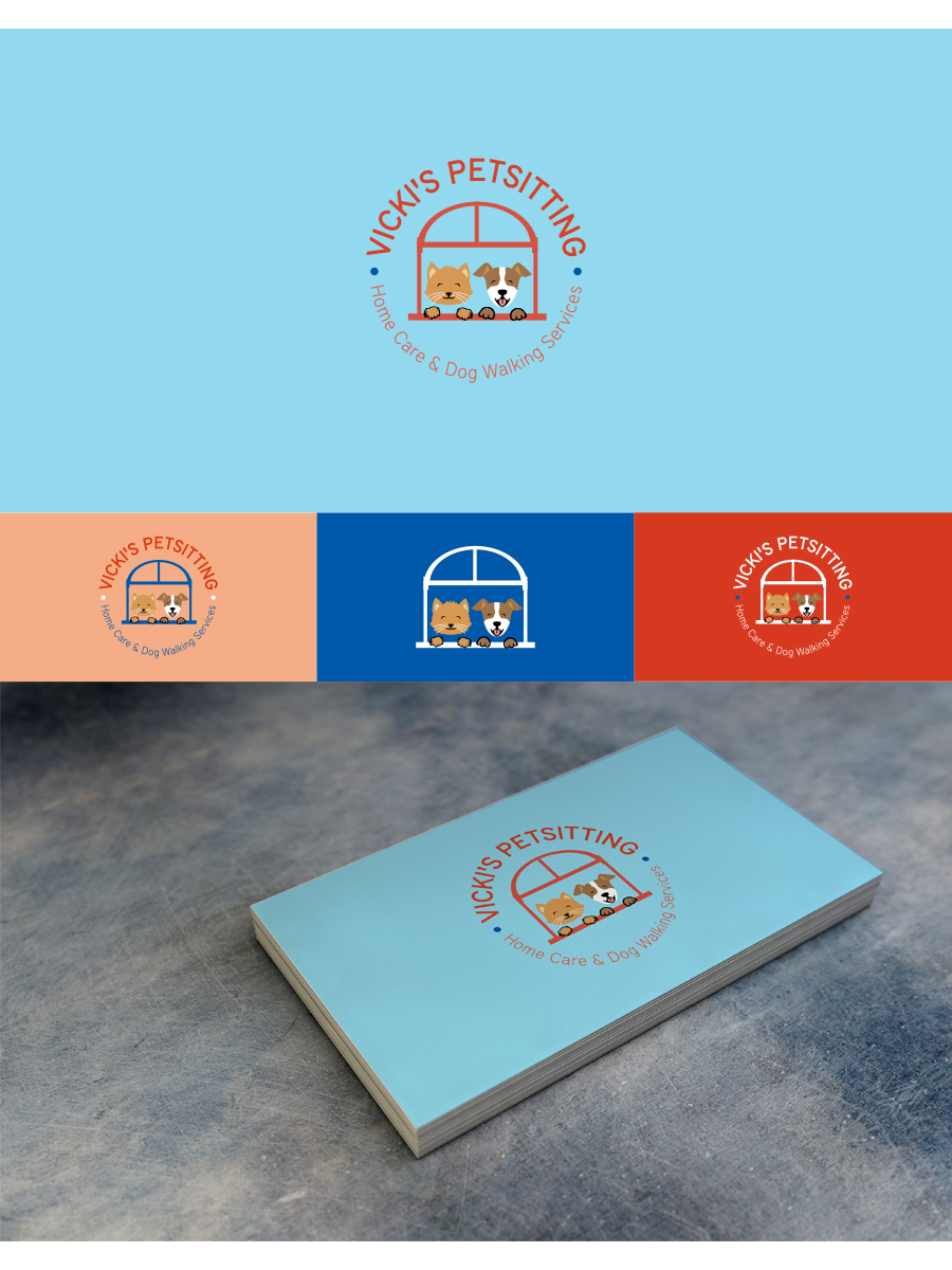 Logo Design by Daniel Delato for Vicki's Pet Sitting Homecare & Dogwalking Service | Design #9471278