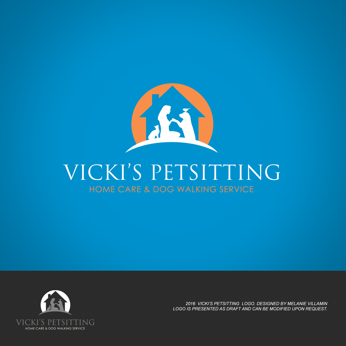 Design de Logo par mvillamin pour Vicki's Pet Sitting Homecare & Dogwalking Service | Design #9502267