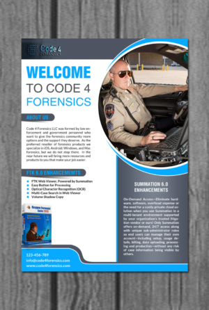 Design de Flyer par creative.bugs pour Code 4 Forensics | Design : #9501254