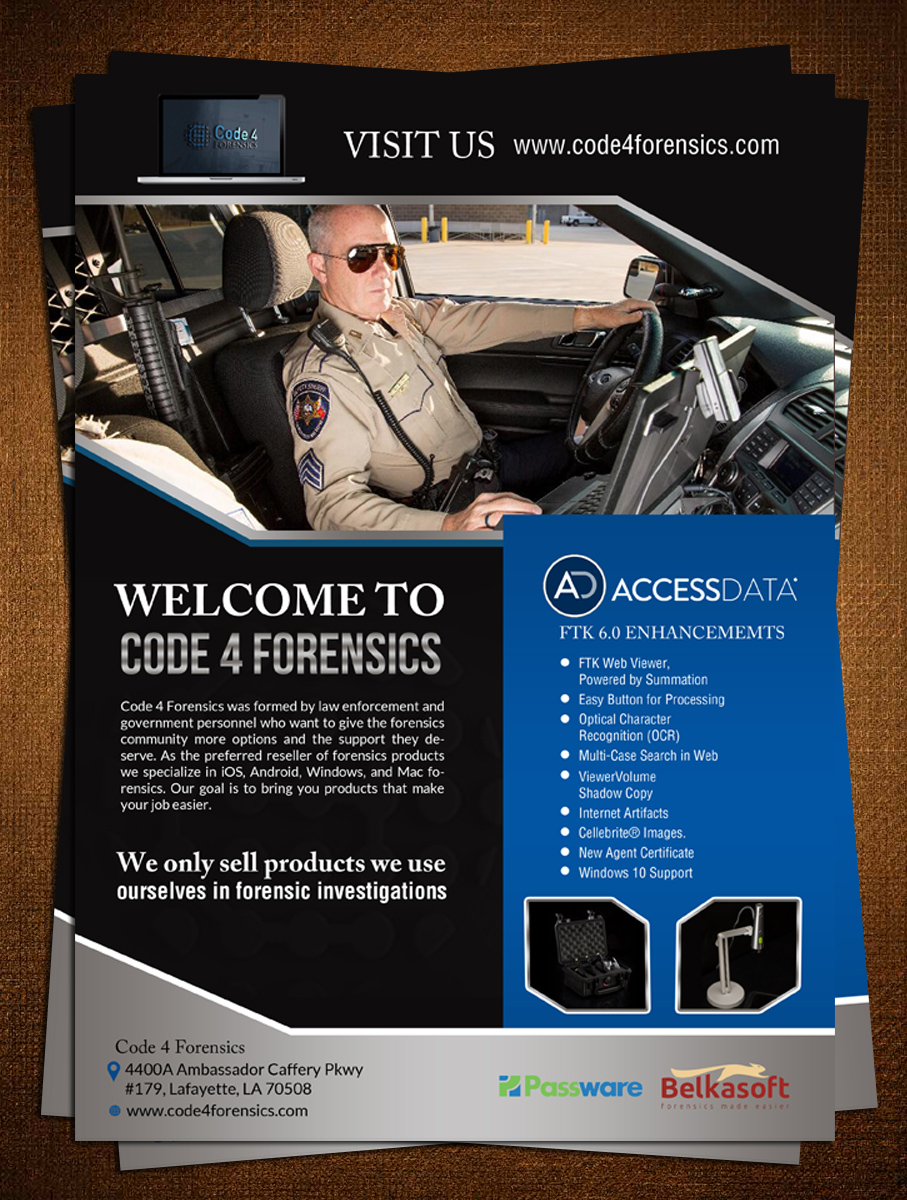 Flyer Design by creative.bugs for Code 4 Forensics | Design #9742221