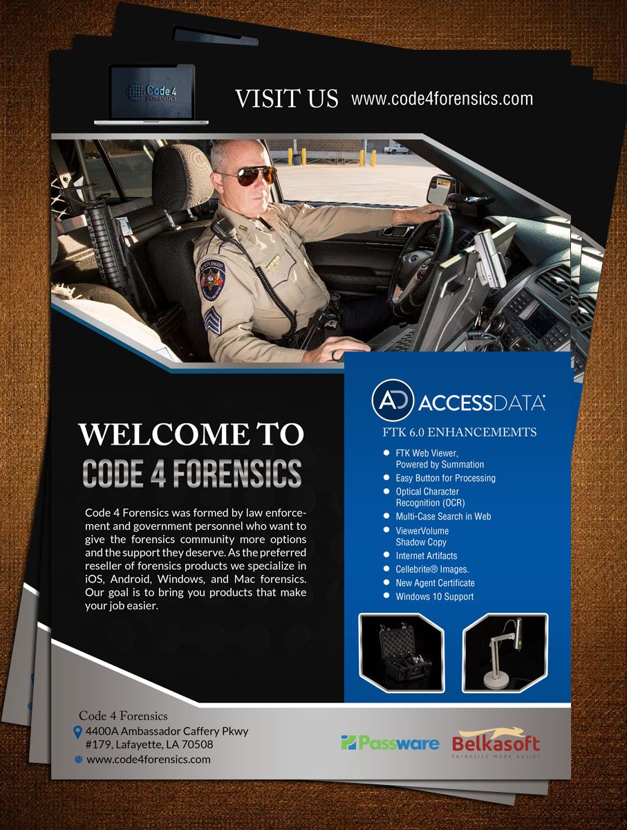 Design de Flyer par creative.bugs pour Code 4 Forensics | Design #9799624