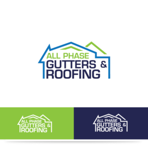 Logo Design by Logoziner for All Phase Gutters & Roofing | Design: #9479724