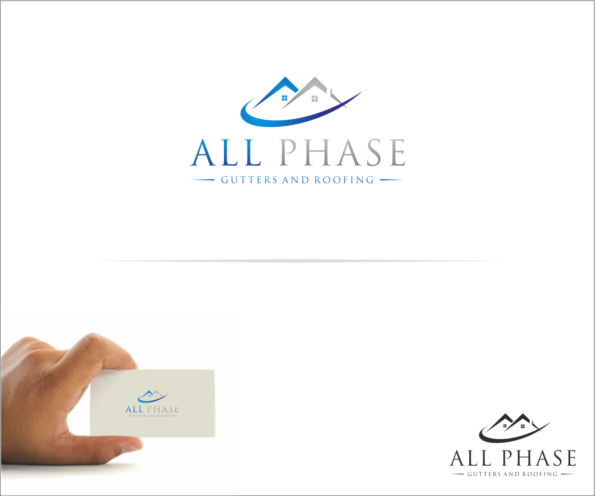 Logo Design by haszart for All Phase Gutters & Roofing | Design #9460096
