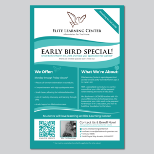 Flyer Design by M.Pirs for Elite Learning Center | Design: #9491502