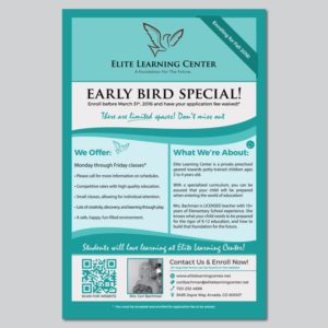 Flyer Design by M.Pirs for Elite Learning Center | Design: #9493092