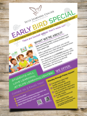 Diseño de Flyer por Masha K para Elite Learning Center | Diseño #9487783