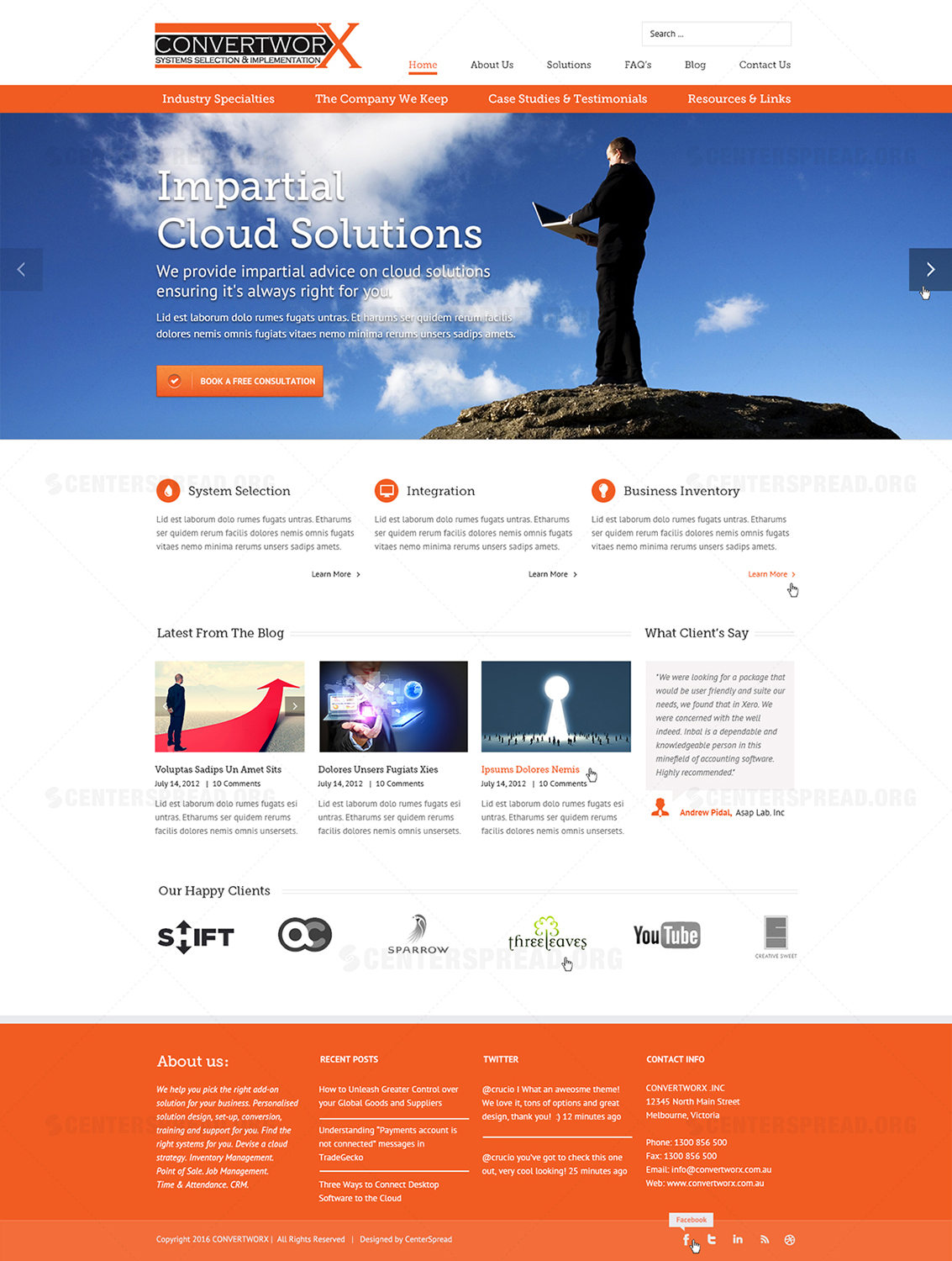 Web Design by CENTERSPREAD for ConvertworX | Design #9539085