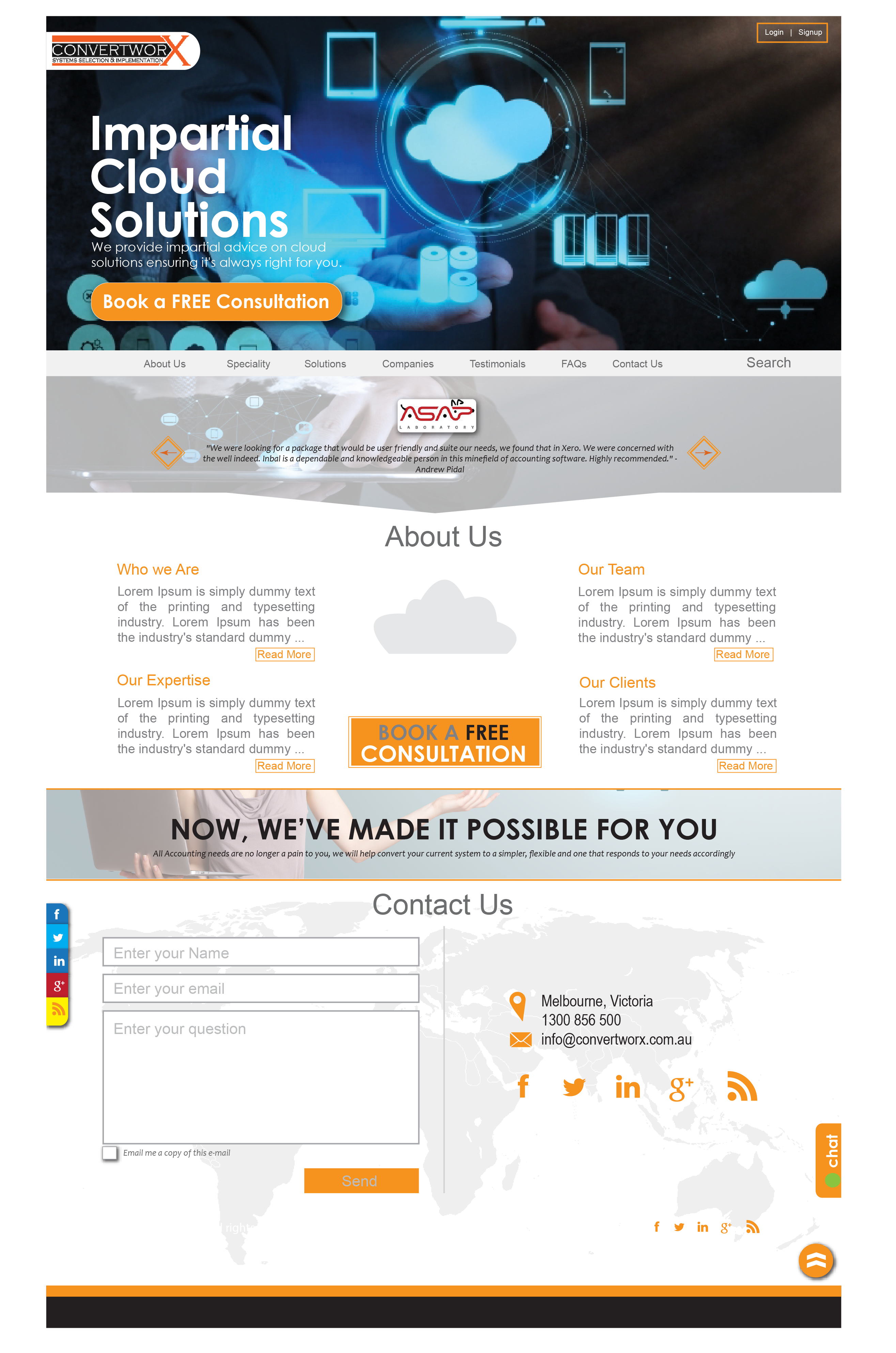 Web Design by Be Creatives for ConvertworX | Design #9508130