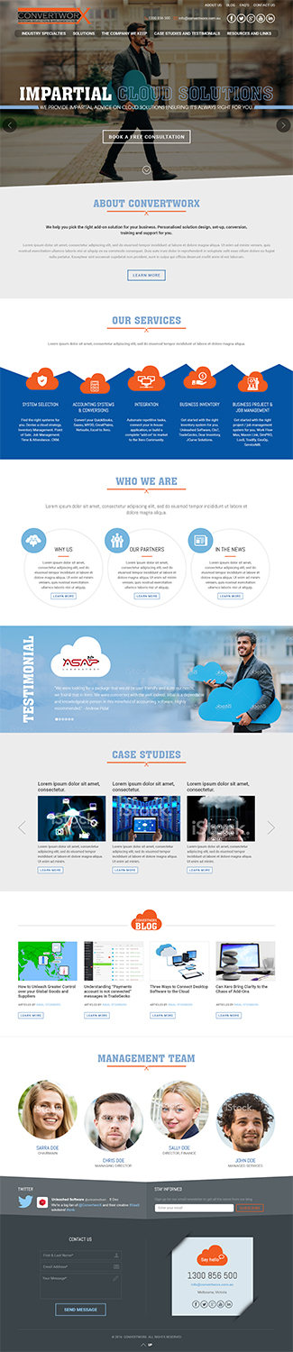 Web Design par RupalTechno pour ConvertworX | Design #9536852