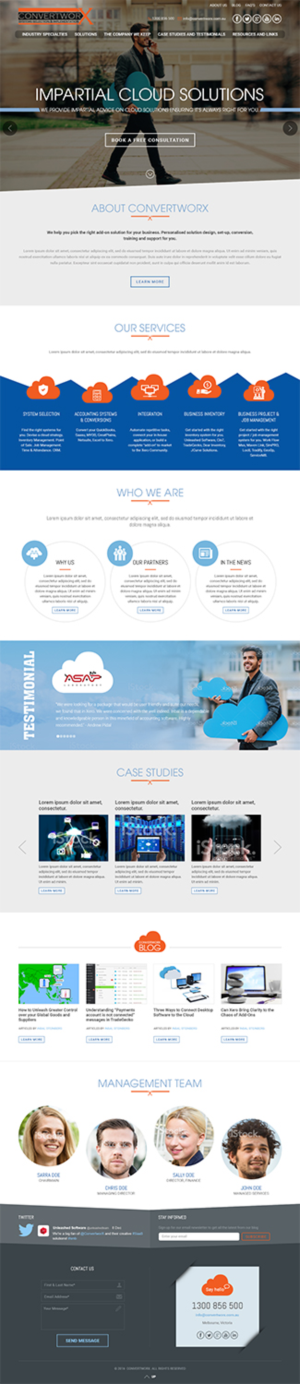 Web Design par RupalTechno pour ConvertworX | Design #9559304