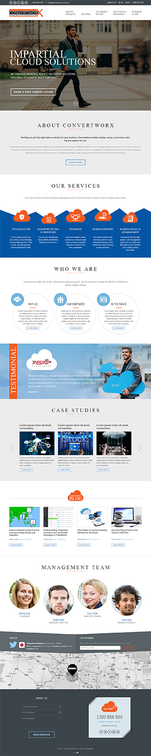 Web Design by RupalTechno for ConvertworX | Design #9561149