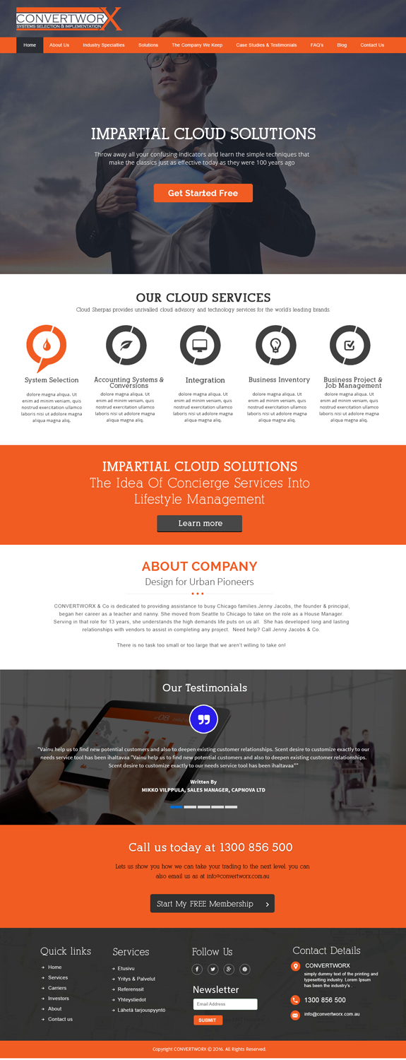 Web Design by webxvision for ConvertworX | Design #9527627
