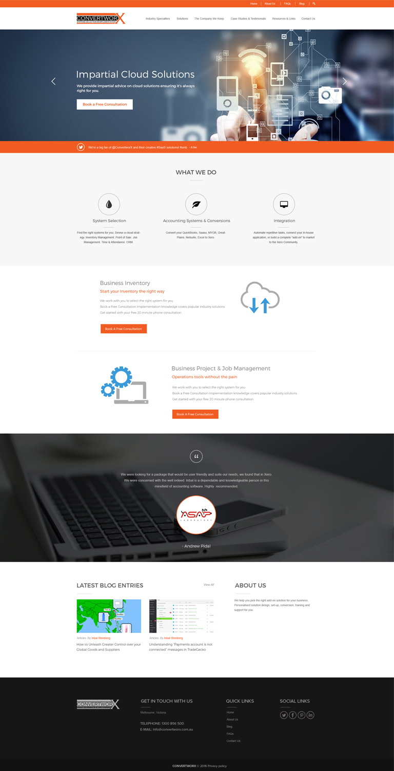 Diseño Web por Vikram M para ConvertworX | Diseño #9486188