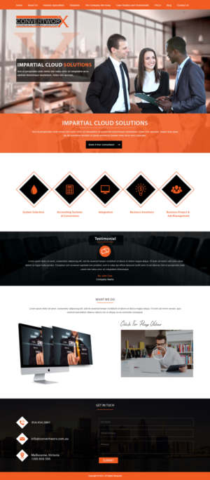Web Design par Designtraffix pour ConvertworX | Design #9562375