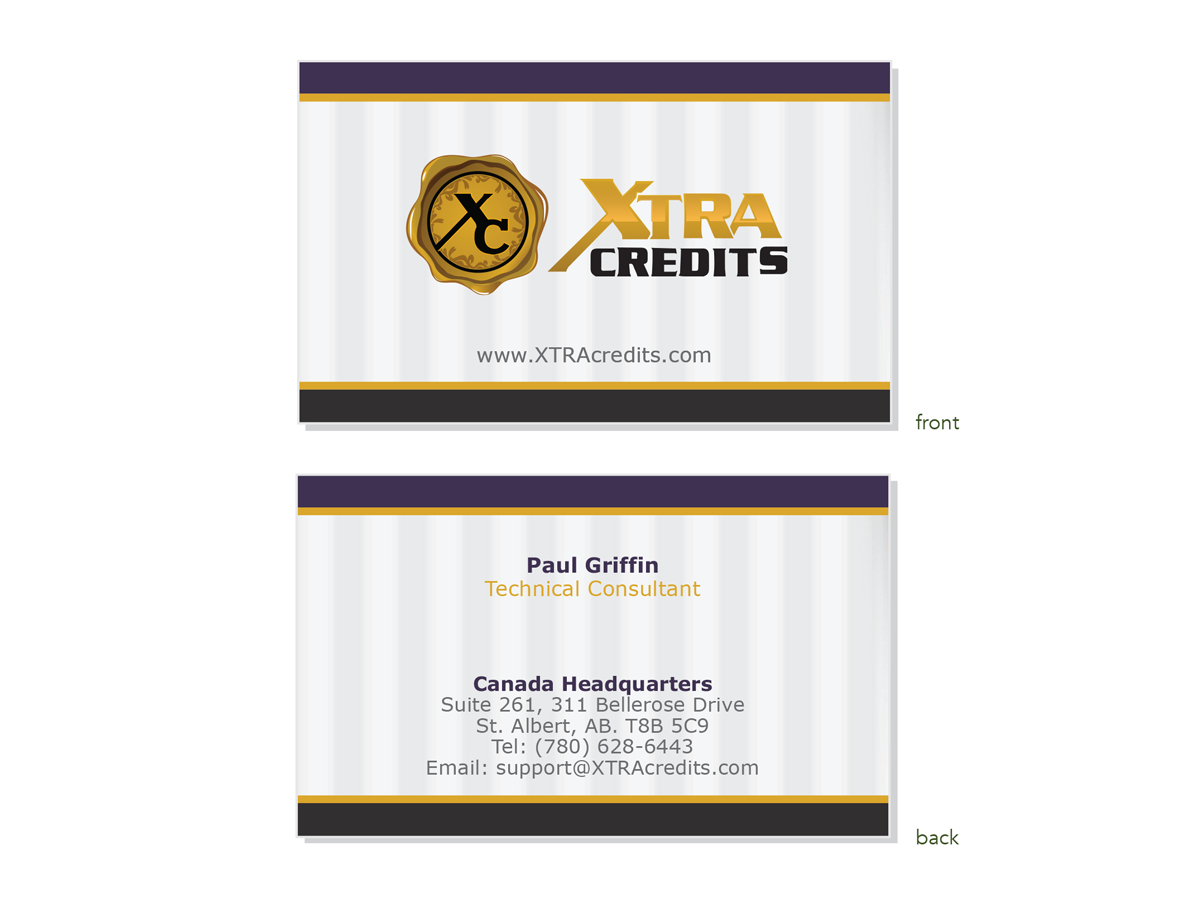 Card Design by lilacwhites for XTRAcredits Group Inc | Design #9489551