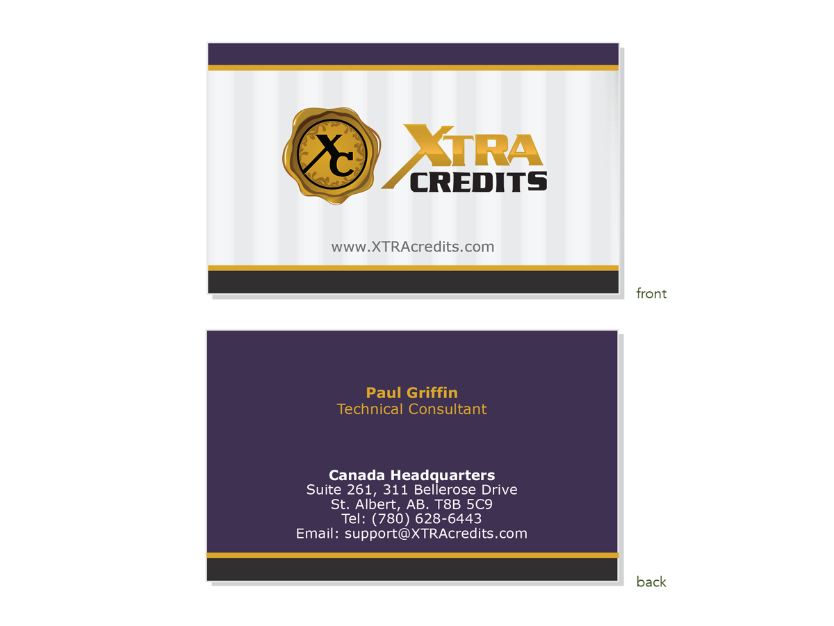 Design de Carte par lilacwhites pour XTRAcredits Group Inc | Design #9489672