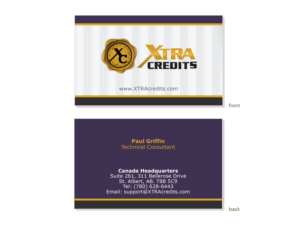 Design de Carte par lilacwhites pour XTRAcredits Group Inc | Design : #9489672