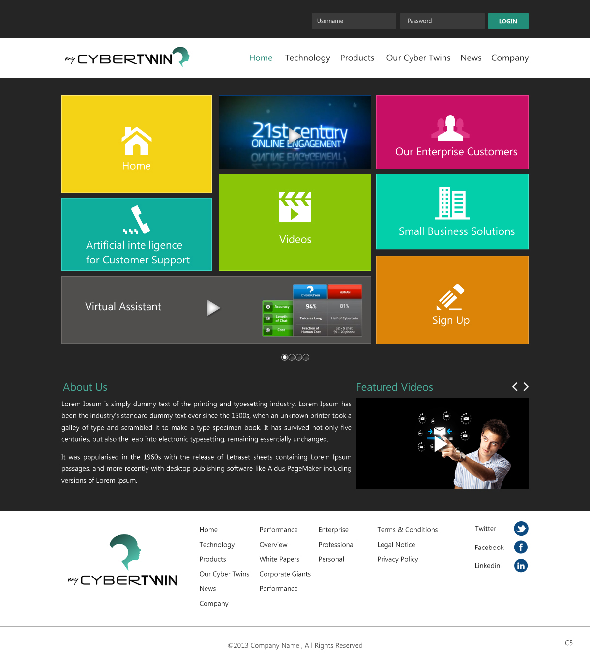 Web Design by pb for MyCyberTwin Pty Ltd | Design #2080346