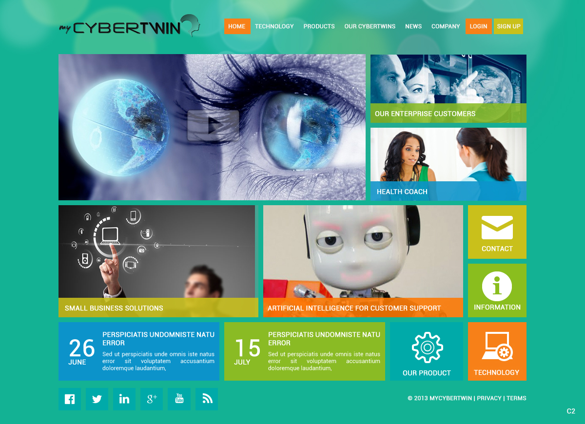 Web Design by pb for MyCyberTwin Pty Ltd | Design #2080352