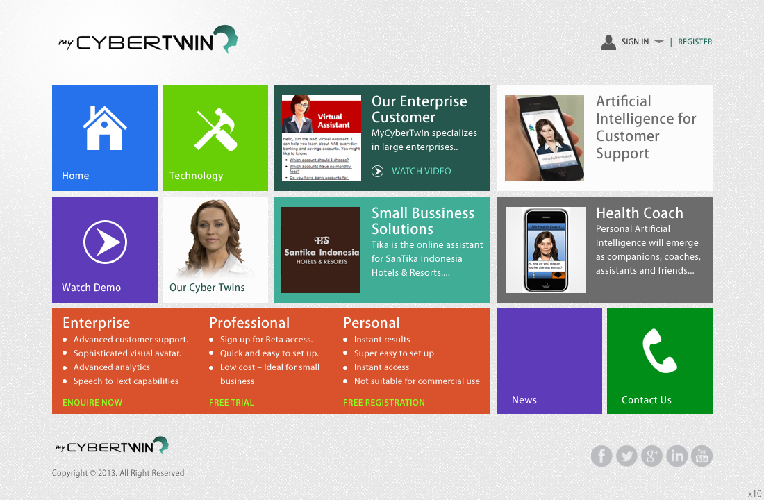 Web Design by pb for MyCyberTwin Pty Ltd | Design #2084218