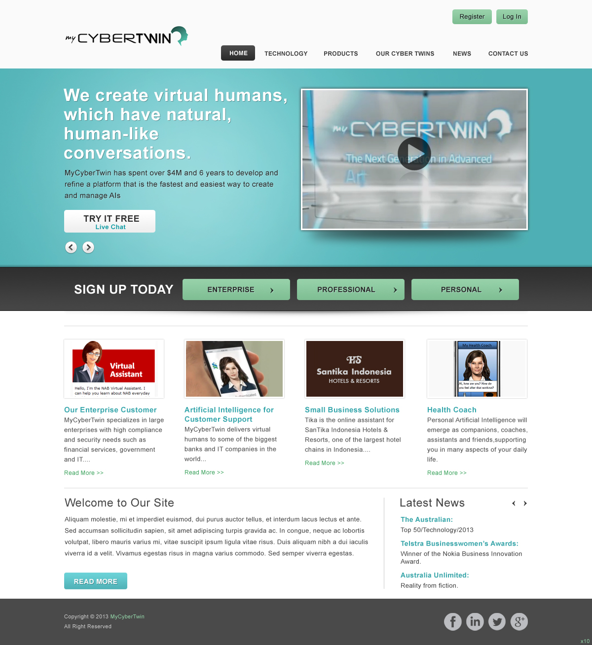 Diseño Web por pb para MyCyberTwin Pty Ltd | Diseño #2084220