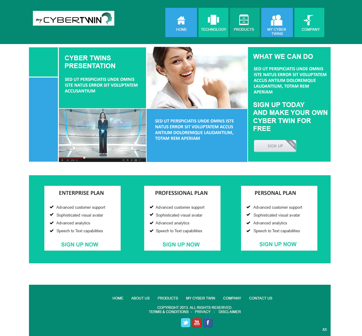 Web Design by pb for MyCyberTwin Pty Ltd | Design #2088901