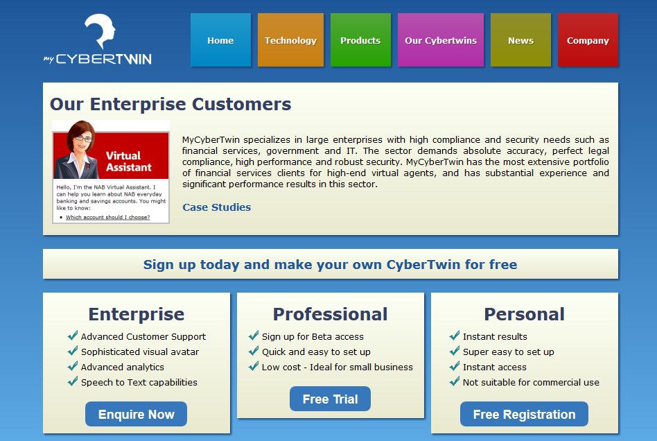 Web Design by Michael Dearman for MyCyberTwin Pty Ltd | Design #2085201