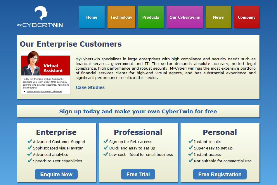 Web Design by Michael Dearman for MyCyberTwin Pty Ltd | Design #2086870