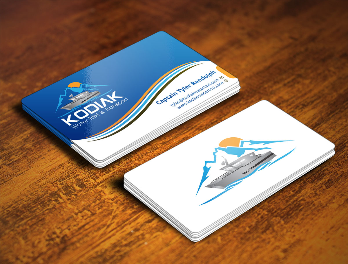Business Card Design by Verified artistry (Design garden) for Kodiak Water Taxi and Transport | Design #9493087