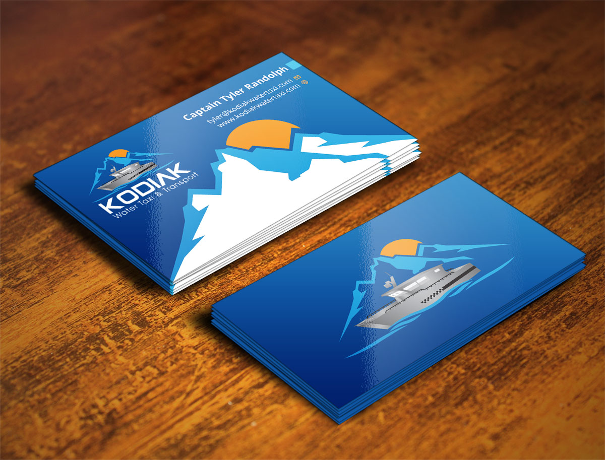 Business Card Design by Verified artistry (Design garden) for Kodiak Water Taxi and Transport | Design #9493091