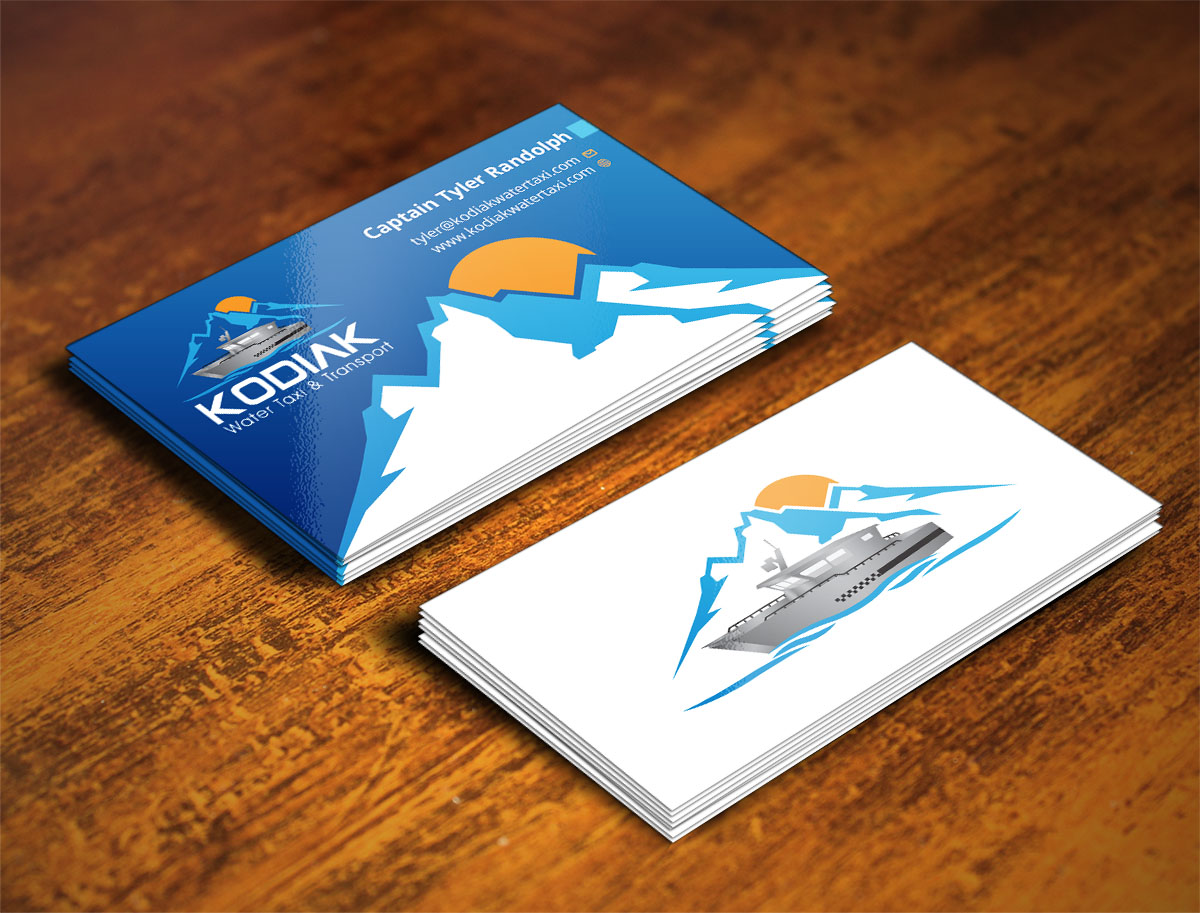 Business Card Design by Verified artistry (Design garden) for Kodiak Water Taxi and Transport | Design #9493094