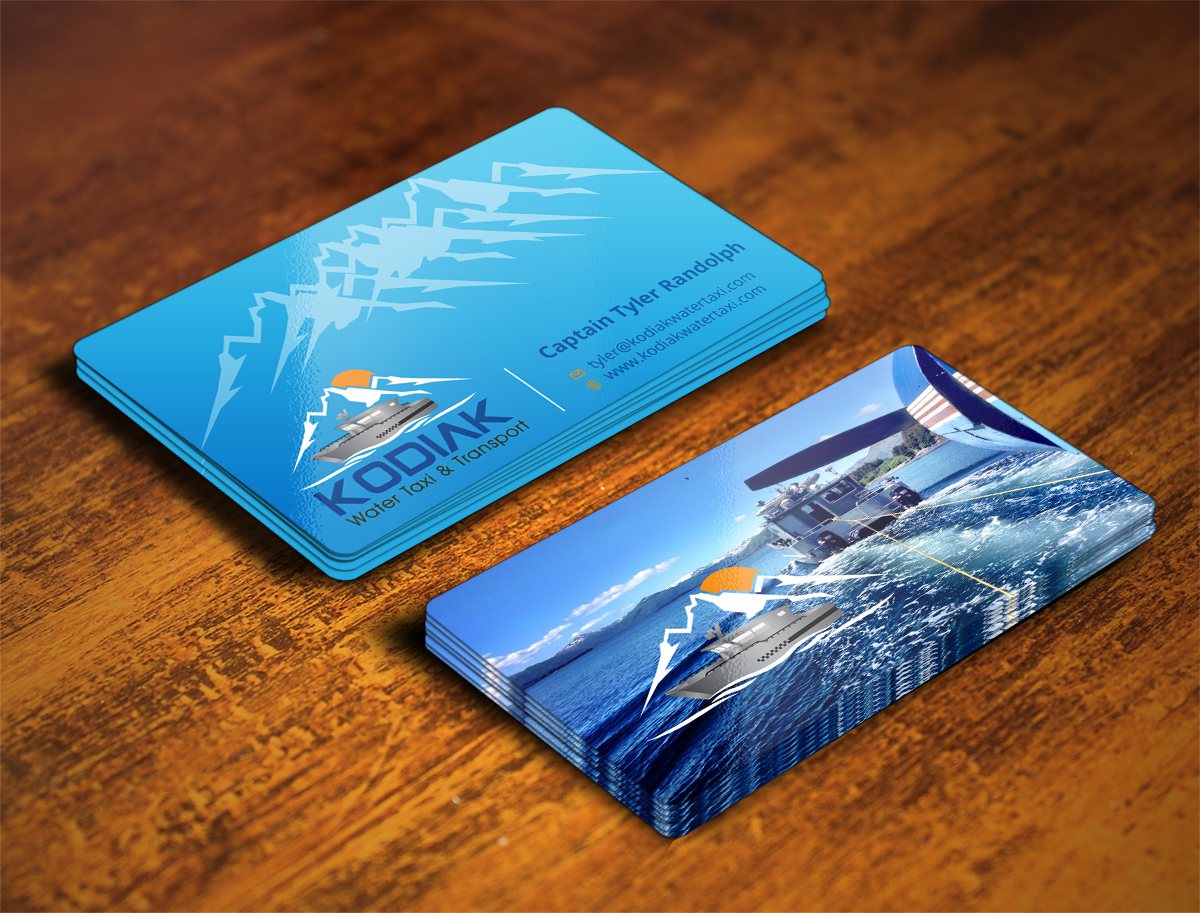 Business Card Design by Verified artistry (Design garden) for Kodiak Water Taxi and Transport | Design #9493294