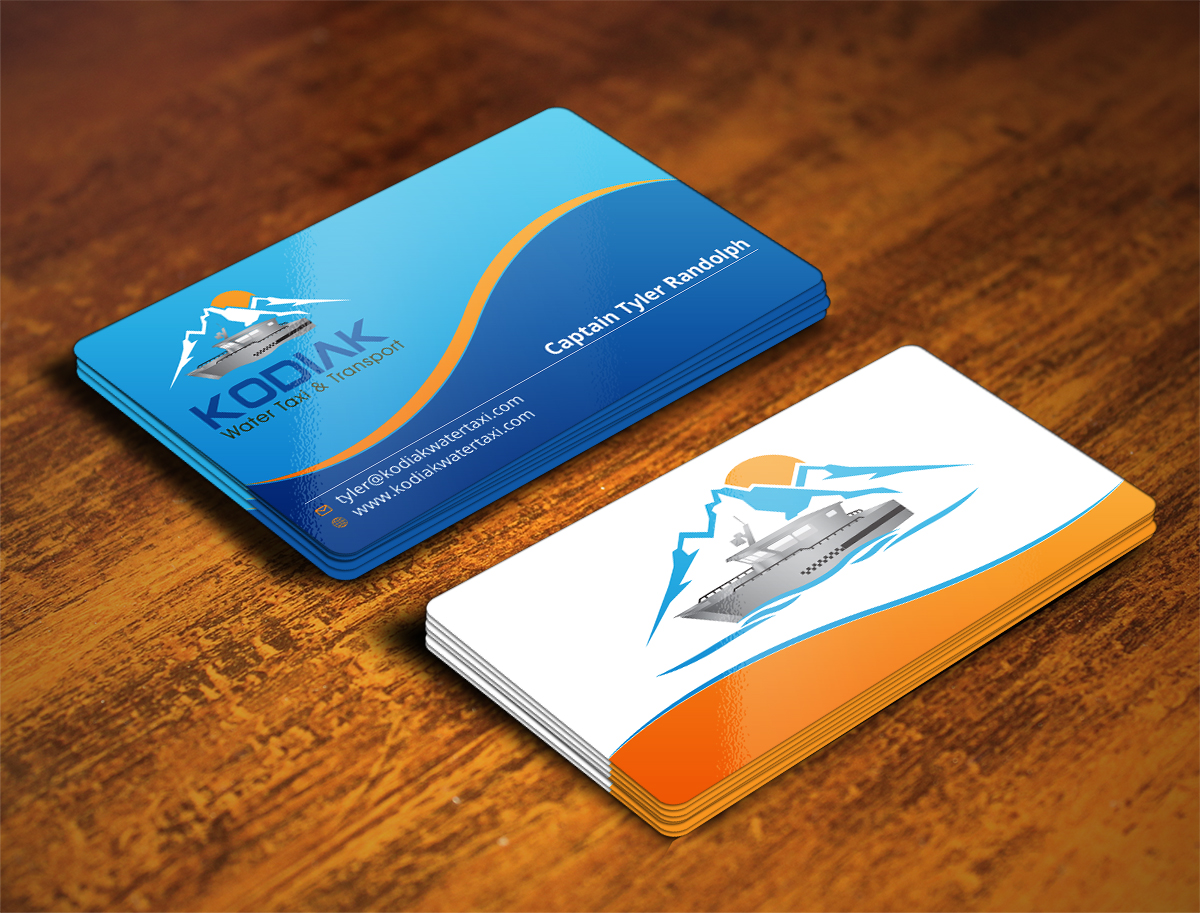 Business Card Design by Verified artistry (Design garden) for Kodiak Water Taxi and Transport | Design #9493295