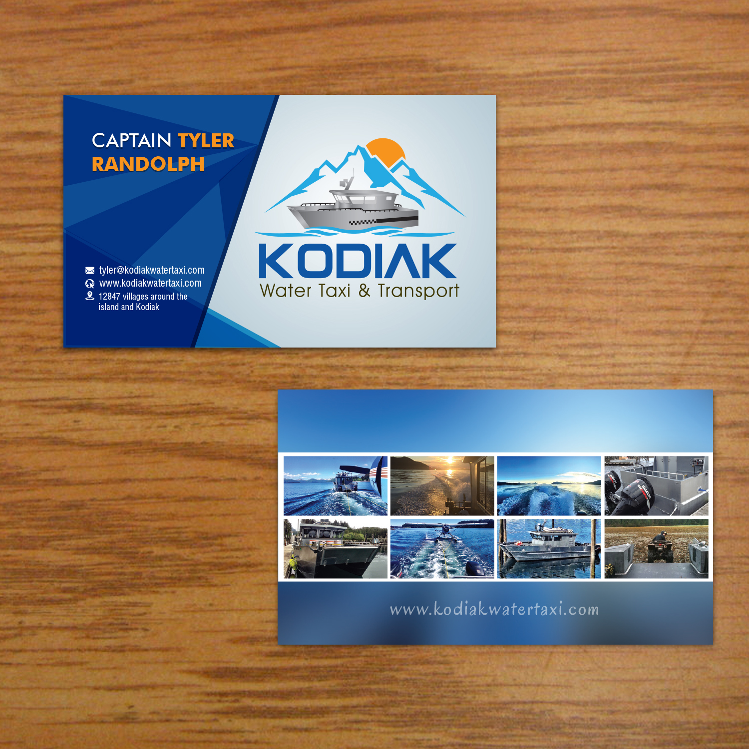 Business Card Design by Souvik Roy (Alex Pro) for Kodiak Water Taxi and Transport | Design #9505042