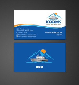 Diseño de Tarjeta de Presentación por chandrayaan.creative para Kodiak Water Taxi and Transport | Diseño: #9487137