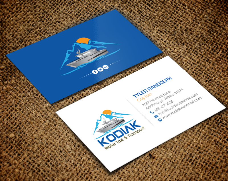 Business Card Design by chandrayaan.creative for Kodiak Water Taxi and Transport | Design #9487140