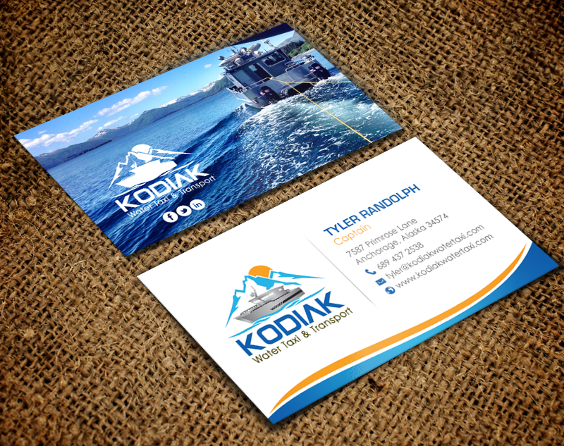 Business Card Design by chandrayaan.creative for Kodiak Water Taxi and Transport | Design #9487336