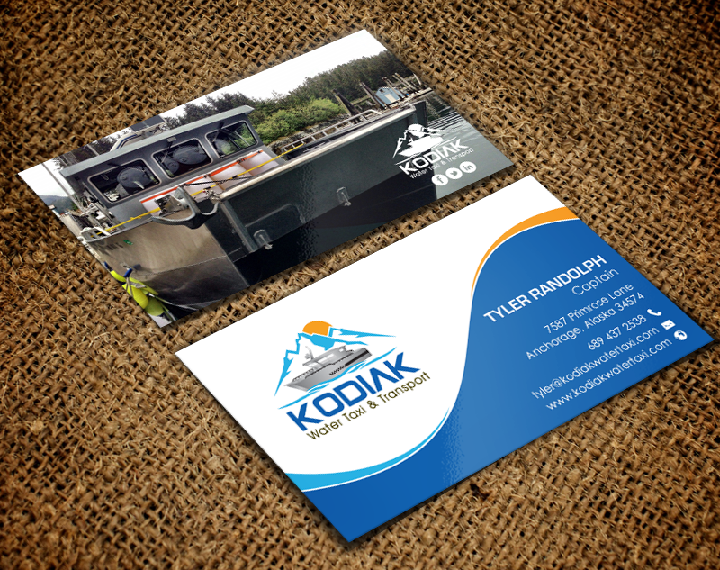 Business Card Design by chandrayaan.creative for Kodiak Water Taxi and Transport | Design #9487338