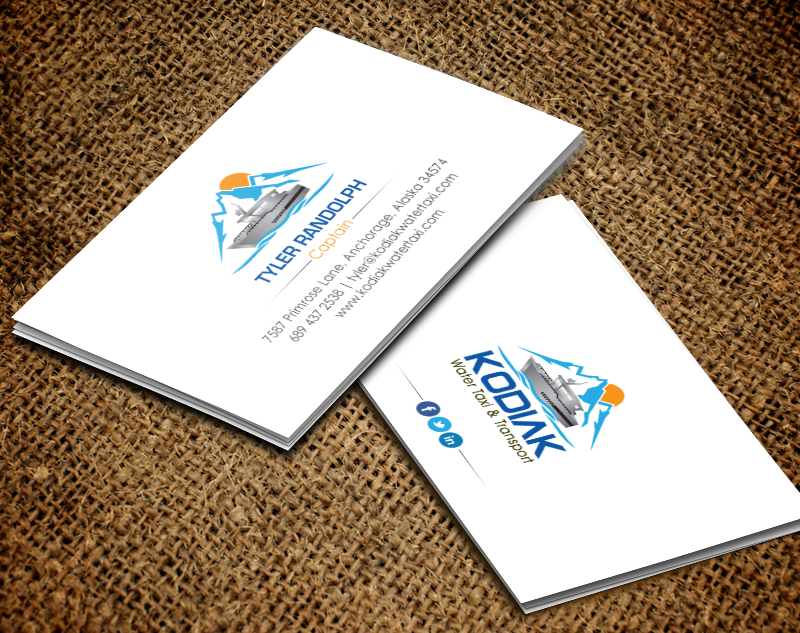 Business Card Design by chandrayaan.creative for Kodiak Water Taxi and Transport | Design #9487340