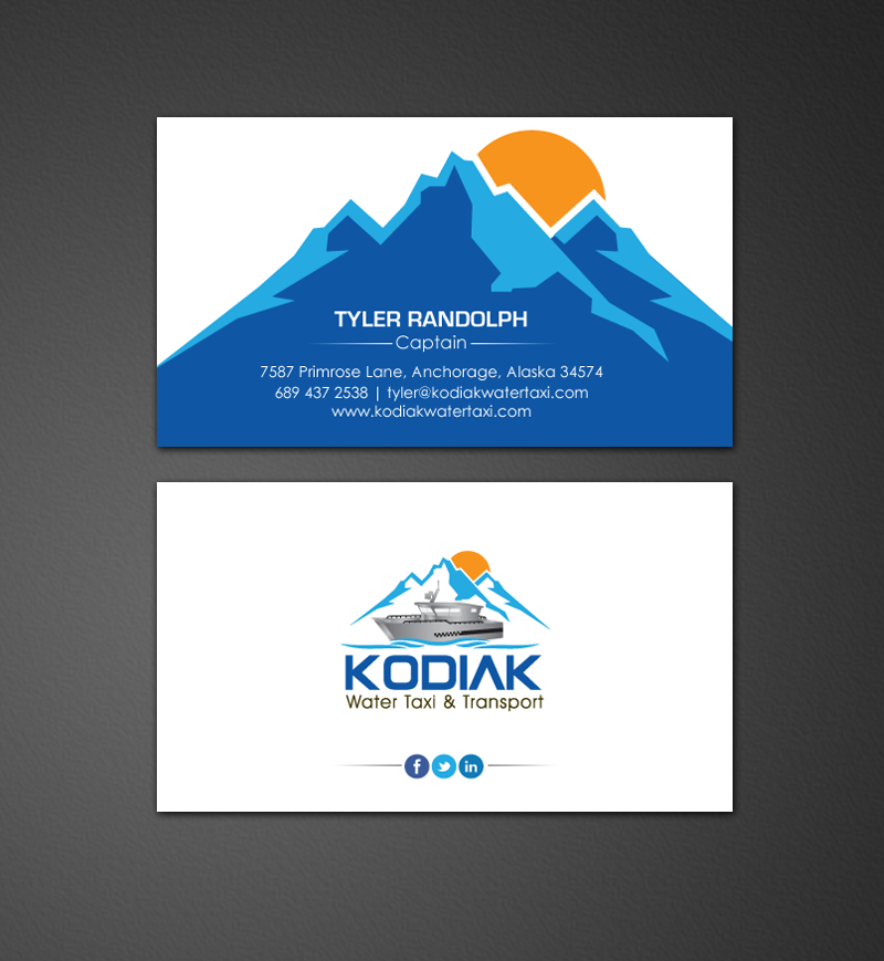 Business Card Design by chandrayaan.creative for Kodiak Water Taxi and Transport | Design #9491266