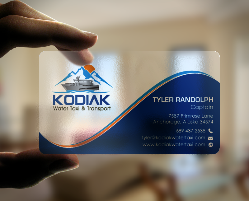 Business Card Design by chandrayaan.creative for Kodiak Water Taxi and Transport | Design #9491267