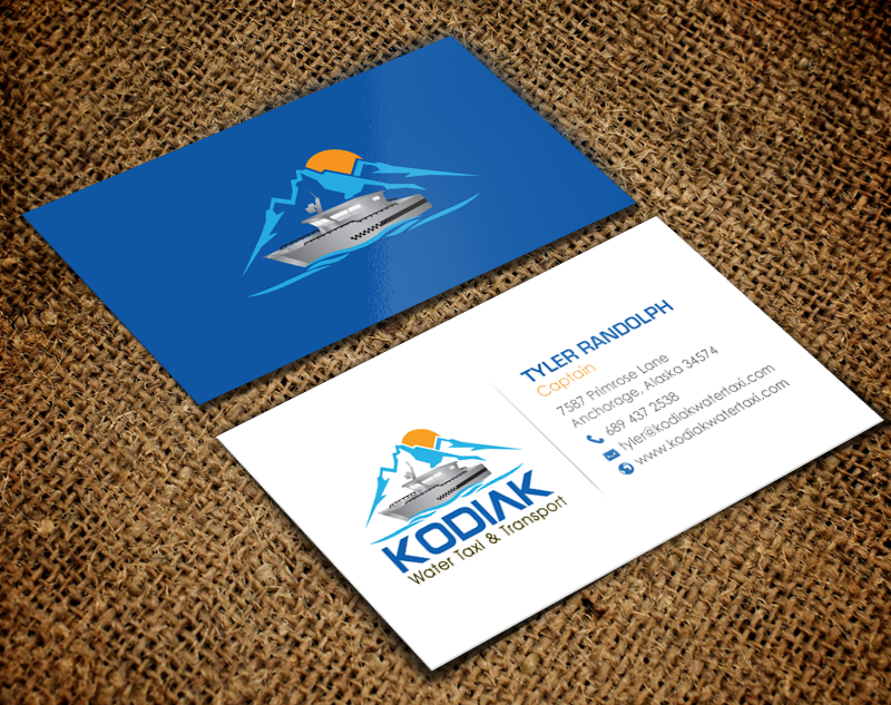 Business Card Design by chandrayaan.creative for Kodiak Water Taxi and Transport | Design #9509207