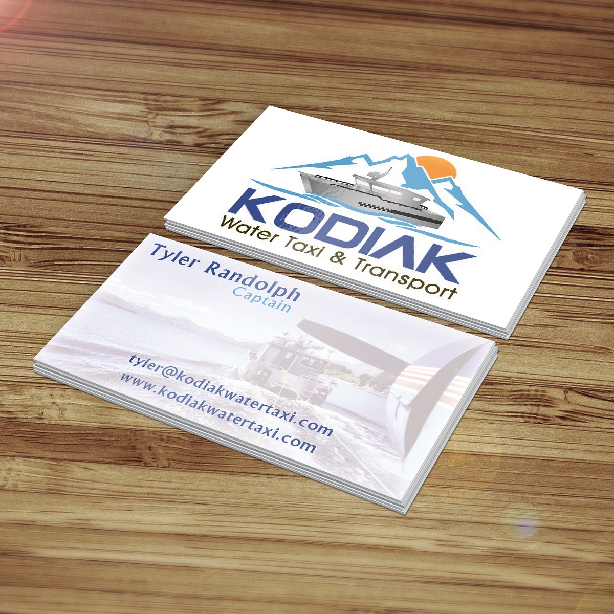 Business Card Design by Vimal Teja for Kodiak Water Taxi and Transport | Design #9526816