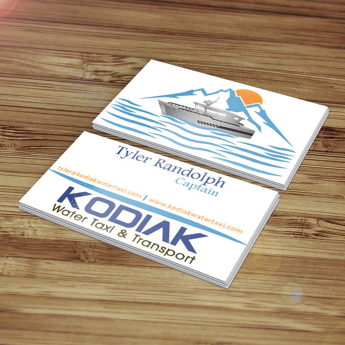 Business Card Design by Vimal Teja for Kodiak Water Taxi and Transport | Design #9526819